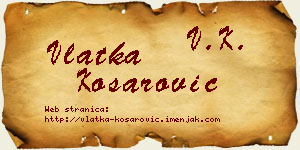 Vlatka Košarović vizit kartica